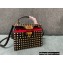 Valentino Small Rockstud Alcove Grainy Calfskin Handbag Black With All-over Studs 2021