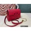 Valentino VSLING Grainy Calfskin Mini Handbag Red 2021