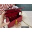 Valentino VSLING Grainy Calfskin Mini Handbag Red 2021