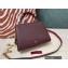 Valentino VSLING Grainy Calfskin Mini Handbag Burgundy 2021