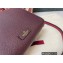 Valentino VSLING Grainy Calfskin Mini Handbag Burgundy 2021