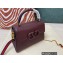 Valentino VSLING Grainy Calfskin Mini Handbag Burgundy 2021