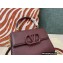 Valentino VSLING Grainy Calfskin Mini Handbag Burgundy 2021