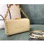 Valentino Rockstud Alcove Grainy Calfskin Clutch Bag White 2021