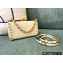 Valentino Rockstud Alcove Grainy Calfskin Clutch Bag White 2021