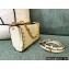 Valentino Rockstud Alcove Grainy Calfskin Clutch Bag White 2021