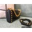 Valentino Rockstud Alcove Grainy Calfskin Clutch Bag Black 2021