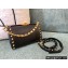 Valentino Rockstud Alcove Grainy Calfskin Clutch Bag Black 2021