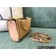 Valentino Rockstud Alcove Grainy Calfskin Clutch Bag Nude 2021