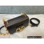Valentino Stud Sign Grainy Calfskin Shoulder Bag Black 2021