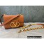 Valentino Stud Sign Grainy Calfskin Shoulder Bag Caramel 2021