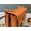 Valentino Stud Sign Grainy Calfskin Shoulder Bag Caramel 2021