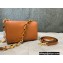 Valentino Stud Sign Grainy Calfskin Shoulder Bag Caramel 2021