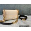 Valentino Stud Sign Grainy Calfskin Shoulder Bag White/Black 2021