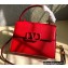 Valentino VSLING Grainy Calfskin Small Handbag Red 2021