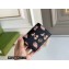 Gucci GG Marmont Berry Card Case Wallet 456126 Leather Black 2021