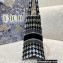 Dior Small Book Tote Bag in Houndstooth Embroidery Black 2021