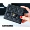 Chanel Classic Small Flap Wallet AP0231 in Original Grained Calfskin Black/Gold