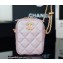Chanel Pearl Calfskin Vertical Camera Bag AS2857 in Original Quality Pink 2021