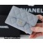 Chanel Classic Card Holder AP0214 in Original Grained Calfskin Light Gray