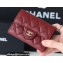 Chanel Classic Card Holder AP0214 in Original Grained Calfskin Red