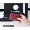 Chanel Classic Card Holder AP0213 in Original Grained Calfskin Red