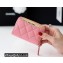 Chanel Classic Zipped Coin Purse AP0216 in Original Grained Calfskin Pink