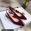 Dior J'Adior Slingback Ballerina Flats Crocodile-Effect Embroidered Velvet Red 2021