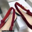 Dior J'Adior Slingback Ballerina Flats Crocodile-Effect Embroidered Velvet Red 2021