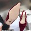 Dior J'Adior Slingback Ballerina Flats Crocodile-Effect Embroidered Velvet Red 2021