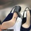 Dior Heel 9.5cm J'Adior Slingback Pumps Crocodile-Effect Embroidered Velvet Dark Blue 2021