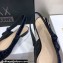 Dior J'Adior Slingback Ballerina Flats Crocodile-Effect Embroidered Velvet Dark Blue 2021