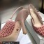 Dior Heel 9.5cm J'Adior Slingback Pumps Crocodile-Effect Embroidered Velvet Pink 2021