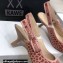 Dior Heel 6.5cm J'Adior Slingback Pumps Crocodile-Effect Embroidered Velvet Pink 2021