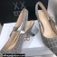 Dior Heel 6.5cm J'Adior Slingback Pumps Crocodile-Effect Embroidered Velvet Gray 2021