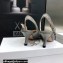 Dior Heel 6.5cm J'Adior Slingback Pumps Crocodile-Effect Embroidered Velvet Gray 2021