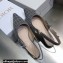 Dior J'Adior Slingback Ballerina Flats Crocodile-Effect Embroidered Velvet Gray 2021