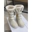 Dior Calfskin and Lambskin Wool Ankle Boots White 2021