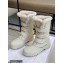 Dior Calfskin and Lambskin Wool Ankle Boots White 2021
