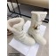Dior Calfskin and Lambskin Wool Ankle Boots White 2021