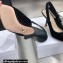 Dior Heel 9.5cm J'Adior Slingback Pumps Crocodile-Effect Embroidered Velvet Black 2021