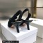 Dior Heel 6.5cm J'Adior Slingback Pumps Crocodile-Effect Embroidered Velvet Black 2021