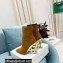 Balmain Heel 9.5cm Nicole Ankle Boots Suede Brown 2021