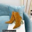 Balmain Heel 9.5cm Nicole Ankle Boots Suede Brown 2021