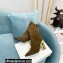 Balmain Heel 9.5cm Nicole Ankle Boots Suede Khaki 2021