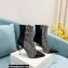 Balmain Heel 9.5cm Roni Ankle Boots Bimaterial Jacquard and Leather Black/White with Balmain Monogram 2021