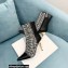 Balmain Heel 9.5cm Roni Ankle Boots Bimaterial Jacquard and Leather Black/White with Balmain Monogram 2021