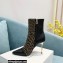 Balmain Heel 9.5cm Roni Ankle Boots Bimaterial Jacquard and Leather Black/Brown with Balmain Monogram 2021