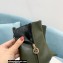Balmain Heel 9.5cm Roni Ankle Boots Leather Army Green 2021