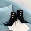 Balmain Heel 9.5cm Roni Ankle Boots Suede Black 2021